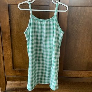 Crewcuts green gingham dress size 5